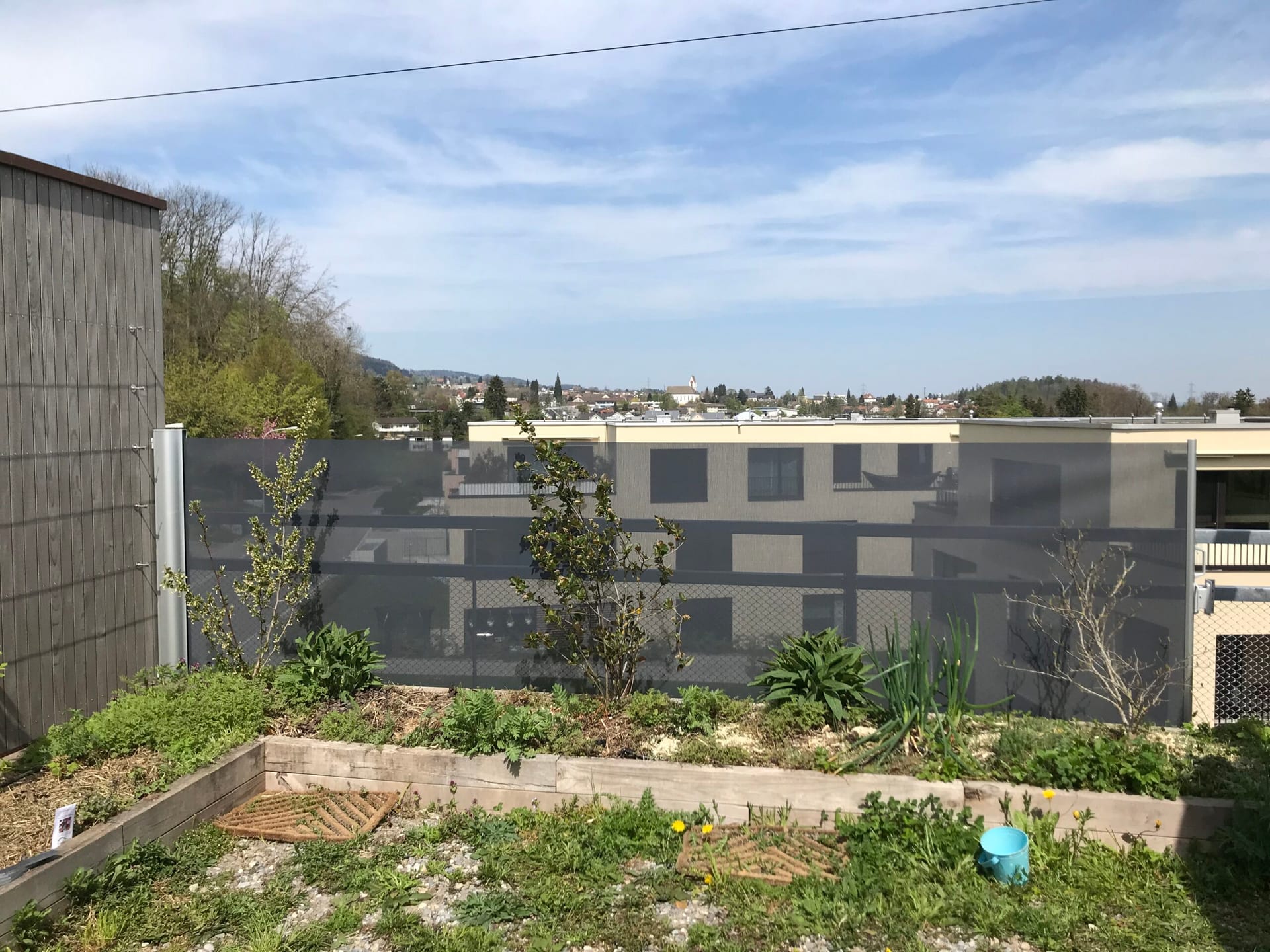 Windschutz fertig montiert